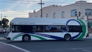 2 Tri Delta Transit Buses Routes 383 EB amp 391 WB Passing By My Hometown In Downtown [upl. by Barnes68]