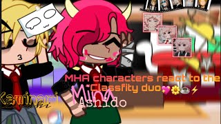 Mha characters react to Mina and denki enjoy [upl. by Eceinhoj]