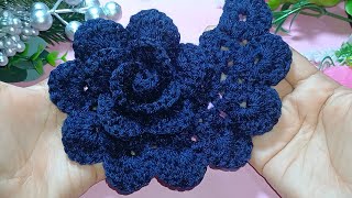 TUTORIAL Rosas a Crochet Paso a Paso Fácil de Hacer [upl. by Hanover]