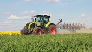 Claas Axion 920 Traktor mit Rabe Kormoran Pflug [upl. by Ahsaya]