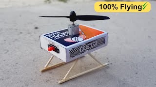 How to Make Flying Matchbox Helicopter Diy Toy Helicopter [upl. by Nigle]