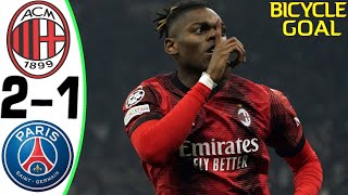 Milan vs PSG 21  All Goals and Highlights 2023 💥 LEAO [upl. by Nabe]