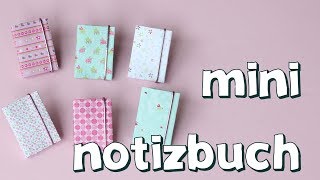 Mini Notizbuch basteln mit Papier [upl. by Adlanor]