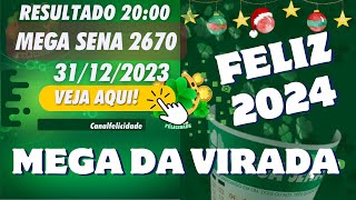 🍀MEGA SENA DA VIRADA  CONCURSO 2670  31122023 [upl. by Romelda]