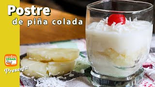 Postre de piña colada  Cocina Vegan Fácil [upl. by Dawkins]