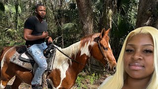 COME WITH PEACH 🍑 amp MY HUSBAND ON A DATE HORSEBACK RIDING 🐎🐴🐎 [upl. by Suixela]