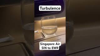 Turbulence on our SIN to EWR flight on Singapore Air turbulence aviation singaporeairline [upl. by Lorna667]