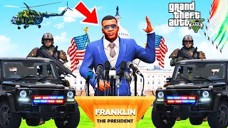 GTA 5  FRANKLIN BECOME THE PRESIDENT in GTA 5  SHINCHAN and CHOP [upl. by Atirac735]