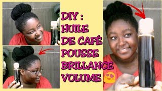 💎28 COMMENT FAIRE LHUILE DE CAFE POUR LES CHEVEUX CREPUS  CHEVEUX POUSSE EXTREME [upl. by Alvar]