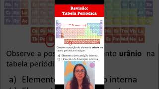 Revisão de química A tabela periódica O elemento urânio é de transição interna ou externa [upl. by Phebe]