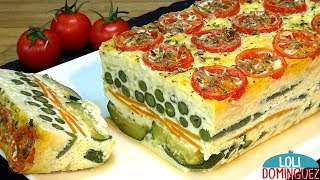 Receta de Pastel de verduras al horno riquísimo y nutritivo  Recetas paso a paso  Loli Domínguez [upl. by Burrus]