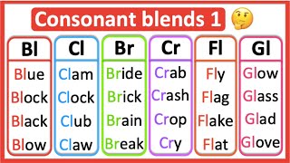 Consonant blends 1 🤔  Phonics lesson  Learn with examples [upl. by Buna]