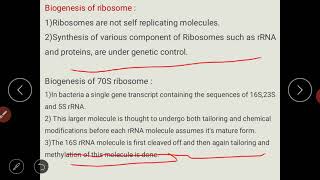 Biogenesis of ribosome [upl. by Adnilec]