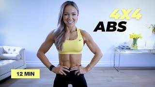 12 Min 4X4 ABS WORKOUT at Home  No Equipment [upl. by Gae869]