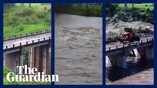 Qld floods 2022 timelapse footage shows the magnitude of flooding in Queensland [upl. by Wendt]