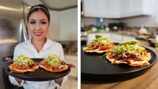 Easy and Delicious CHICKEN TINGA TOSTADAS  Tinga de Pollo [upl. by Nikolai811]