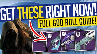 Destiny 2  GET THESE RIGHT NOW God Roll Dares of Eternity Weapons  30th Anniversary Pack [upl. by Alyssa]