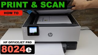 HP OfficeJet Pro 8024e Printing amp Scanning Scan To USB Print From USB [upl. by Ennaeirb]