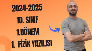 10SINIF FİZİK 1DÖNEM 1 FİZİK YAZILI ÇALIŞMASI [upl. by Enirehtak]