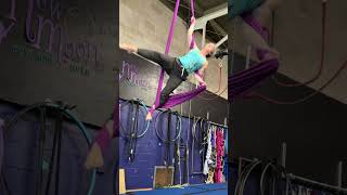 Twirling up aerialsilks trapeze aerialarts aerialarts aerialhammock aerialdance circus [upl. by Ailana]