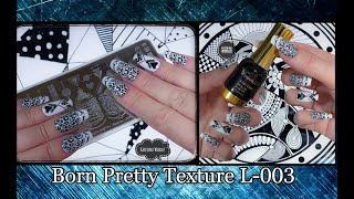 Черно Белый Стемпинг  пластина Born Pretty Texture L003  Звериный принт [upl. by Jovita]