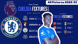 Chelsea fixtures 202223 Chelsea next match [upl. by Anadroj]