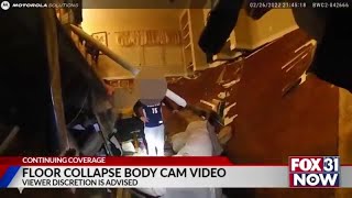 House party floor collapse in Colorado Body cam video [upl. by Atiek]