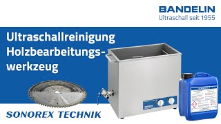 Holzbearbeitungswerkzeuge mit Ultraschall reinigen im BANDELIN Ultraschallreiniger RM 40 UH [upl. by Salchunas]