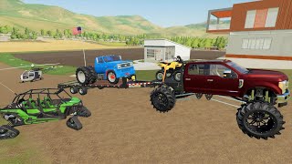 Helping millionaire move his mud toys across the farm  Farming Simulator 19 [upl. by Ahsias]