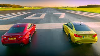 BMW M4 Coupé vs Lexus RC F  Top Gear [upl. by Bogey]