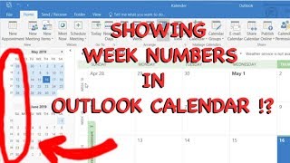 Week numbers in Outlook Calendar  How to display [upl. by Sheeb]