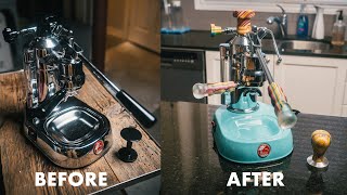 My Recycled Skateboards Espresso Machine Build La Pavoni Europiccola [upl. by Vezza241]