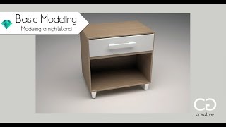 All The Basic Modeling Techniques You Need   Modeling a Nightstand [upl. by Annij831]