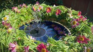 Endlich Sommerfeeling mit Solar Springbrunnen  Viele schöne Varianten  Solar water fountain [upl. by Earle]