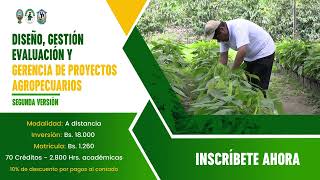 MAESTRIA EN DISEÑO GESTIÓN Y EVALUACIÓN DE PROYECTOS AGROPECUARIOS [upl. by Bertasi]