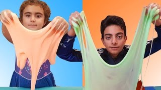 Slime Challenge  Mira ve Ege Slime Yarışması  Nasıl Yapılır  UmiKids [upl. by Noirod49]