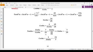 Transcendental functions  Hyperbolic Functions  الدوال الزائدية [upl. by Killion]