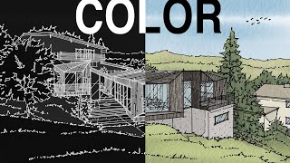 How to color in Procreate for architecture rendering [upl. by Cleopatra]