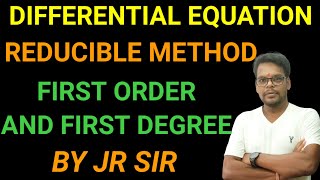 differential equation  reducible method  BscEngineering  JR SIR [upl. by Lawtun]