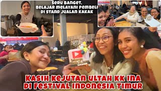 KASIH KEJUTAN ULANG TAHUN KK INA DI FESTIVAL INDONESIA TIMUR LAYANI PEMBELI DI STAND KAKAK [upl. by Rorrys]