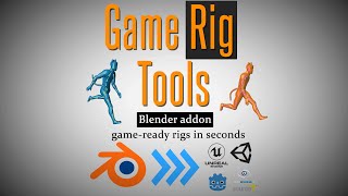 Game Rig Tools Blender Addon  gameready rigs in seconds [upl. by O'Callaghan]