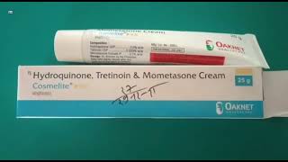 Cosmelite Cream  Hydroquinone Tretinoin amp Mometasone Cream  Cosmelite Cream Uses Review Hindi [upl. by Anorahs870]