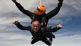 Tandem skydive at Sibsons Aerodrome with UK Parachuting [upl. by Elocon]