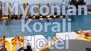 Myconian Korali Hotel in Mykonos Megali Ammos Beach  REVIEW [upl. by Nordna372]