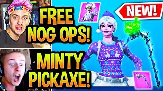 STREAMERS GET NEW quotMINTYquot NOG OPS OG STYLE and MERRY MINT PICKAXE Fortnite [upl. by Bilicki103]