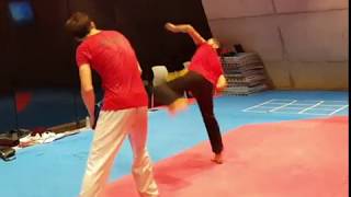 Practice 1  Taekwondo kicking combination  Jaouad Achab [upl. by Ingrim72]