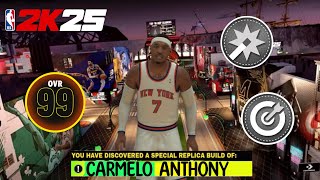 THE BEST 6’7 MID RANGE SLASHER CARMELO ANTHONY BUILD NBA 2K25 CRAZY SMALL FORWARD BUILD [upl. by Esertap501]