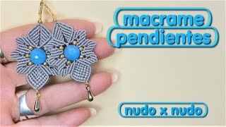 COMO HACER PENDIENTES DE MACRAMETUTORIAL [upl. by Mohammad]