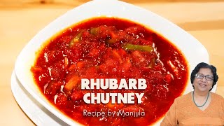 Rhubarb Chutney Recipe  Rhubarb Chutney Spicy  Rhubarb Chutney  Sweet and Sour Rhubarb Chutney [upl. by Manya473]