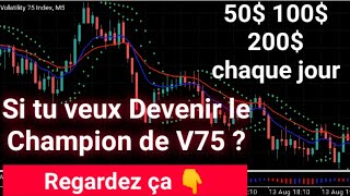 V75  la stratégie de ouuffff de 50 à 200 en deux jours  Volatilité 75 99 sûr [upl. by Rita]